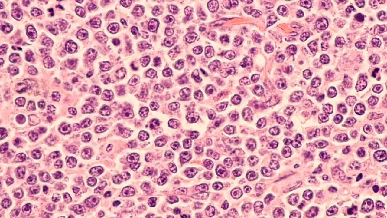 Histologisches Bild eines diffus großzelligen B-Zell-Lymphoms (DLBCL)