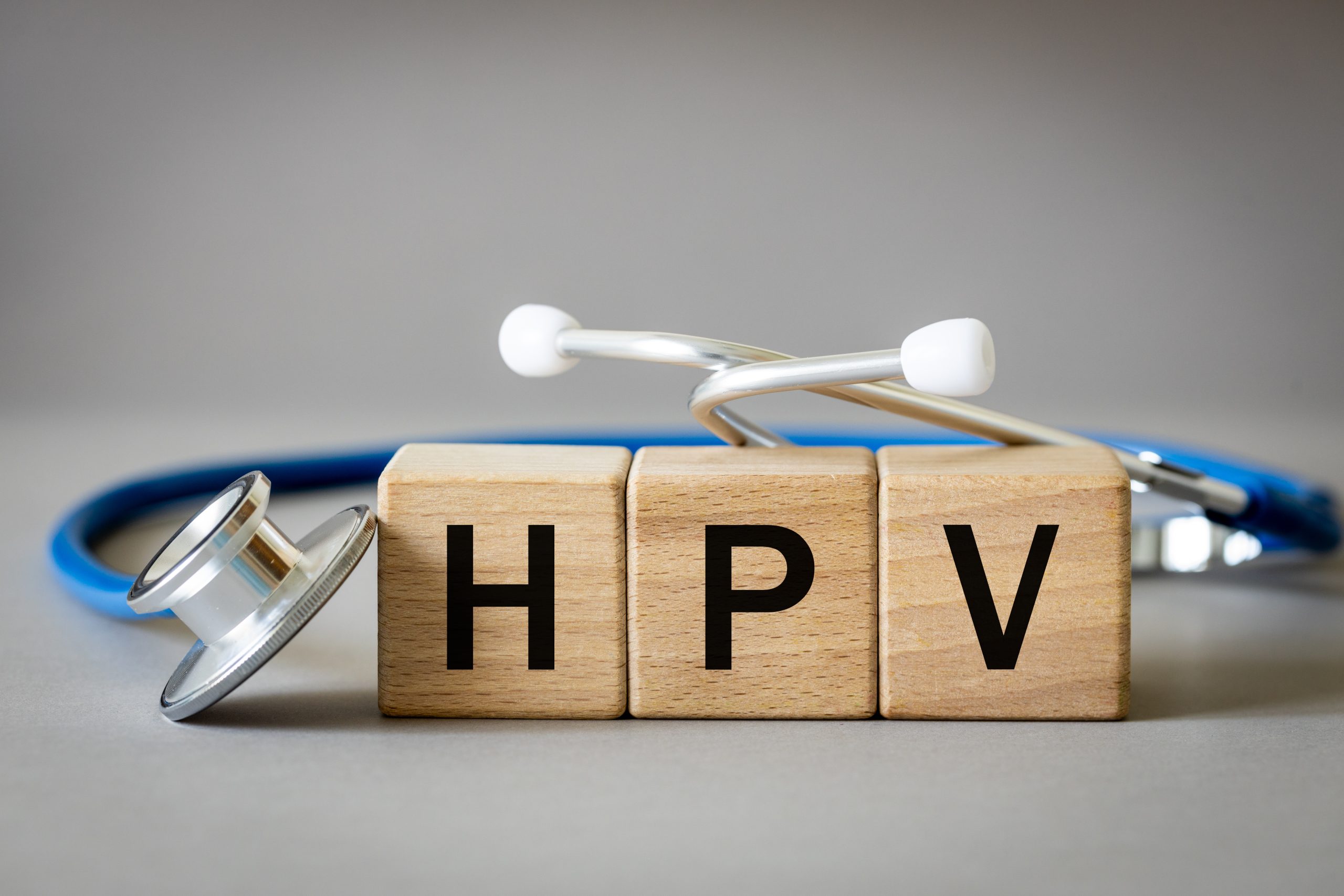 the word HPV arranged from wooden blocks