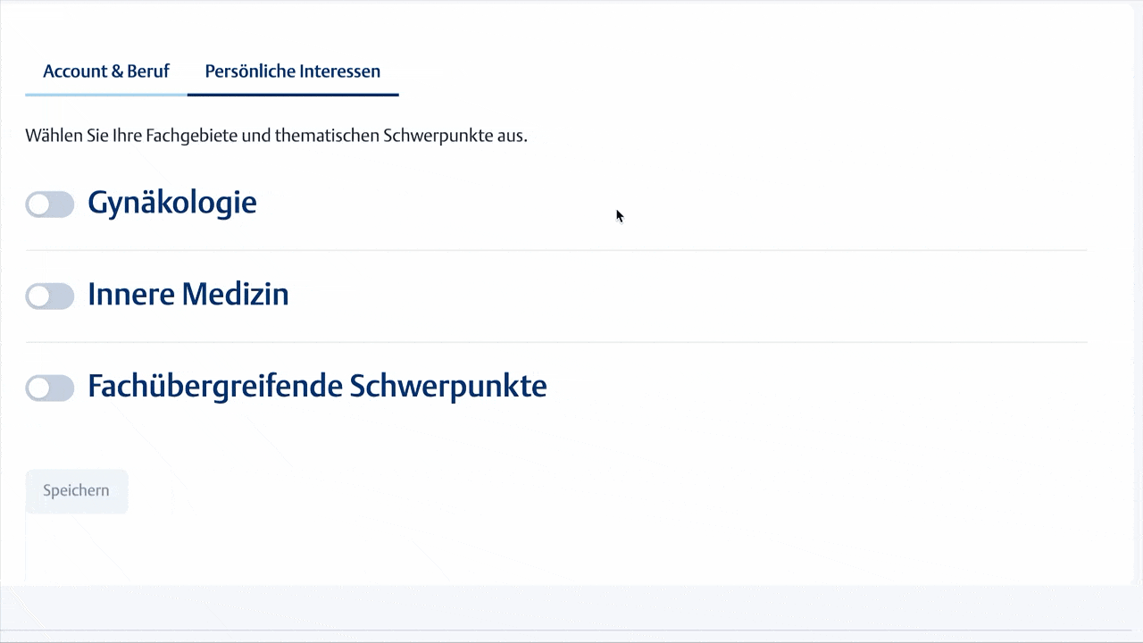 Interessen Personalisieren